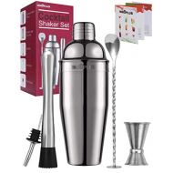 [아마존베스트]INNOPLUS Cocktail Shaker, Cocktail Shaker Set, Martini Shaker, Drink Shaker, Bartender Kit 25 oz Margarita Drink Mixer Christmas Gift, Muddler, Mixing spoon, Jigger, Liquor Pourers Alcohol