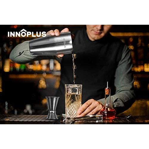  [아마존베스트]INNOPLUS Cocktail Shaker, Cocktail Shaker Set, Martini Shaker, Drink Shaker, Bartender Kit 25 oz Margarita Drink Mixer Christmas Gift, Muddler, Mixing spoon, Jigger, Liquor Pourers Alcohol