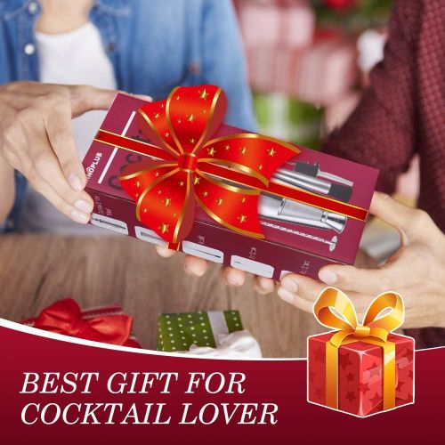  [아마존베스트]INNOPLUS Cocktail Shaker, Cocktail Shaker Set, Martini Shaker, Drink Shaker, Bartender Kit 25 oz Margarita Drink Mixer Christmas Gift, Muddler, Mixing spoon, Jigger, Liquor Pourers Alcohol