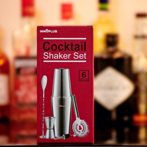  [아마존베스트]INNOPLUS Cocktail Shaker, Martini Shaker, Drink Shaker, Cocktail Shaker Set 12 Piece, Boston Shaker Bar Set, Cocktail Strainer, Bar tools, Bartender Kit Gifts, Stainless Steel Double Measur