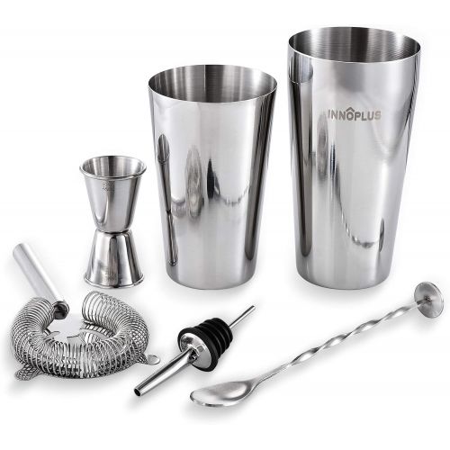  [아마존베스트]INNOPLUS Cocktail Shaker, Martini Shaker, Drink Shaker, Cocktail Shaker Set 12 Piece, Boston Shaker Bar Set, Cocktail Strainer, Bar tools, Bartender Kit Gifts, Stainless Steel Double Measur