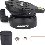 INNOREL Tripod Leveling Base, LB60 Leveling Base Half Ball with Offset Bubble Level and Bubble Level Bag for Canon, Nikon and Other DSLR Cameras with 1/4 Thread, Tripods and Monopo