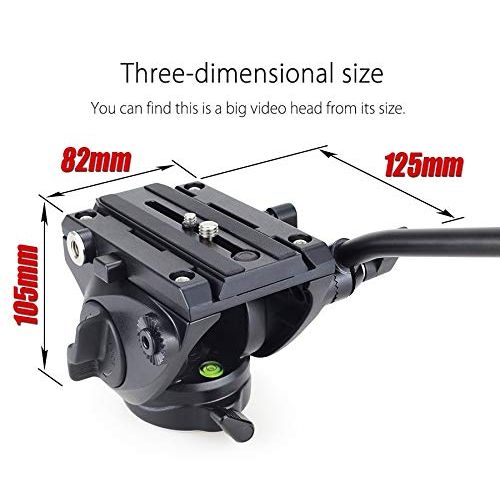  INNOREL H80 Video Fluid Head Hydraulic Damping for DSLR Tripod Monopod Bird Watching 2 Sections Handle Panoramic Head 360