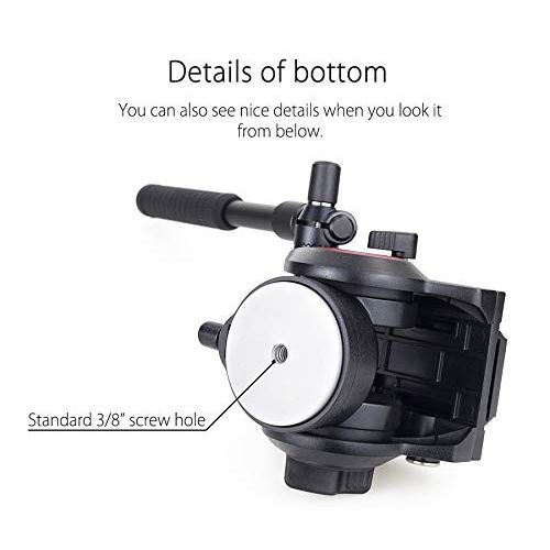  INNOREL H80 Video Fluid Head Hydraulic Damping for DSLR Tripod Monopod Bird Watching 2 Sections Handle Panoramic Head 360