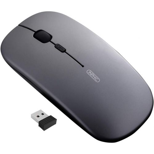  [아마존 핫딜]  [아마존핫딜]Wireless Mouse, Inphic Slim Silent Click Rechargeable 2.4G Wireless Mice 1601DPI Mini Optical Portable Travel Cordless Mouse with USB Receiver for PC Laptop Computer Mac MacBook, S