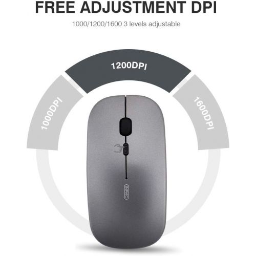  [아마존 핫딜]  [아마존핫딜]Wireless Mouse, Inphic Slim Silent Click Rechargeable 2.4G Wireless Mice 1601DPI Mini Optical Portable Travel Cordless Mouse with USB Receiver for PC Laptop Computer Mac MacBook, S