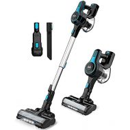 INSE Cordless Vacuum Cleaner, Lightweight 6 in 1 Stick Vacuum with Powerful Suction, Cordless Vac Up to 45min Runtime, for Hardwood Floor Carpet Pet Hair-N5 Azure
