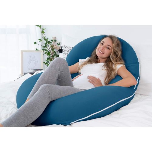  [아마존베스트]INSEN Pregnancy Body Pillow with Jersey Cover,C Shaped Full Body Pillow for Pregnant Women