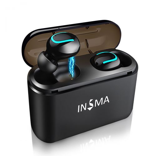  INSMA Mini TWS bluetooth 5.0 Earbuds, Sport True Wireless Headphones Bass Twins Stereo In-Ear Earphone for iPhone & Samsung Android Smart Phones