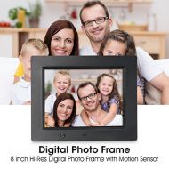 INSMA BE INTERESTING, BE SMART Digital Photo Frame, Mothers Day Gifts Wireless Mouse Control, 8 inch LCD Wi-Fi Cloud Digital Rahmen Photo Viewer with Motion Sensor & 720p HD Video & Music Playback, INSMA