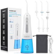 Cordless Water Dental Flosser Teeth Cleaner, INSMART Professional 300ML Tank DIY Mode USB Rechargeable Dental Oral Irrigator for Home and Travel, IPX7 Waterproof 4 Modes Irrigate for Oral Care