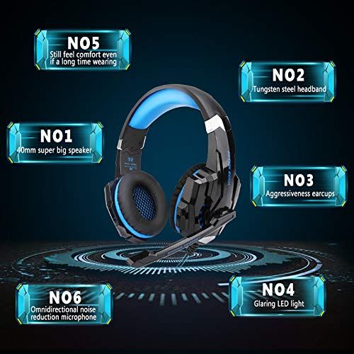  [아마존 핫딜]  [아마존핫딜]INSMART PS4 Headset, PC Gaming Headset Auch fuer Nintendo Switch, Xbox One & Laptop, 3.5mm Noise Cancelling Gaming Kopfhoerer mit Mikrofon, Surround Sound System & Extra 3,5mm Y-Klin