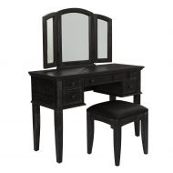 INSPIRED by Bassett BP-4200-056B Vanity and Bench Rustic Black