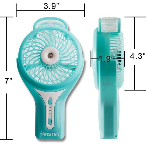  [아마존 핫딜]  [아마존핫딜]INSTEN Insten Portable Misting Handheld Fan, Mini Cool Mist Personal Humidifier w/USB Rechargeable Battery, Powerful Water Spray Cooling Electric Fan for Travel Outdoor Camping Music Fest