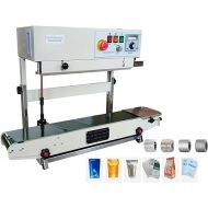 INTBUYING FR-770 Continuous Band Sealer Automatic Sealing Machine Bag Heat Sealer Sealing Polybag Mache for PVC Bag Filmwith Two 770mm PTFE Belts (Vertical) 110V