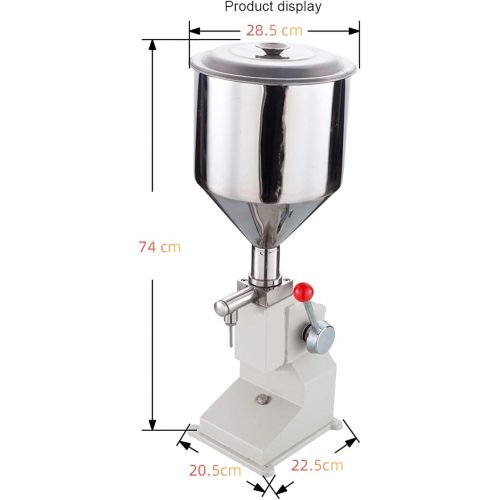  INTBUYING A03 Manual Liquid Filling Machine Manual Paste Liquid Filling Machine Bottle Filler Stainless Steel for Cream Paste Shampoo Cosmetic 5-50ml