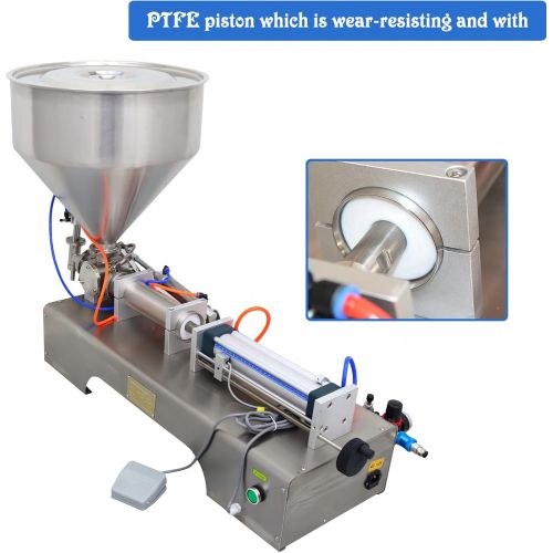  INTBUYING Liquid Paste Fill Machine One Nozzle Piston Filler Bottle Seal Pack 10-100ml