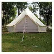 INTBUYING 4 Season Outdoor Waterproof Oxford Canvas Yurt Bell Tent with Mosquito Screen Door and Windows for Hunting Family Camping Wall Tent 16.4ft(5m)