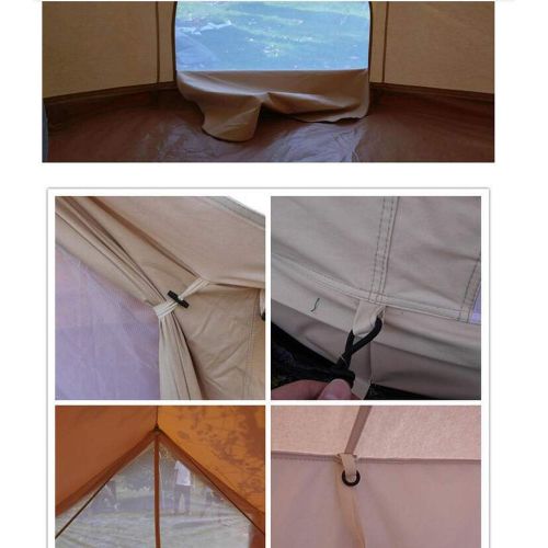  INTBUYING 4 Season Outdoor Waterproof Oxford Canvas Yurt Bell Tent with Mosquito Screen Door and Windows for Hunting Family Camping Wall Tent 16.4ft(5m)
