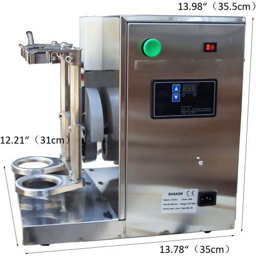  [아마존베스트]Intbuying Bubble Boba Milk Tea Shaker Machine Stainless Steel Double-Cup Auto for Restaurant 110V#134499