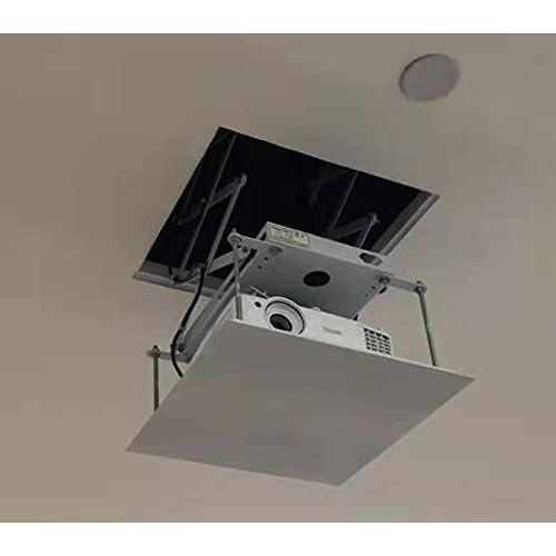  INTBUYING 39 Inch Projector Lift Motorized Ceiling Projector Scissor Bracket Projector Hidden Lifter Adjustable Wireless Control Projector Mount Ceiling