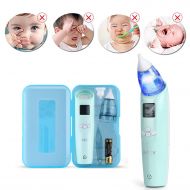 INTEY Baby Nasal Aspirator Electric for Newborns, Toddlers - Nose Vacuum Cleaner with 3 Strength Suction, 2 Sizes of Nose Tips, Music & Lights, LCD Display, Safe and...