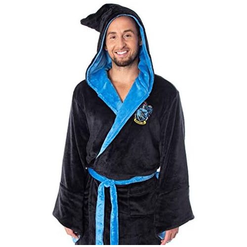  할로윈 용품INTIMO Harry Potter Adult Fleece Plush Hooded Robe - Gryffindor, Slytherin, Ravenclaw, Hufflepuff, Hogwarts