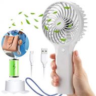 [아마존핫딜]INVOKER Handventilator Tragbarer Elektrischer USB Ventilator Mini Luefter Fan Leise mit Handyhalter,3 Geschwindigkeit Einstellbar mit USB aufladbar handfan fuer Reisen Zuhause Buero,B