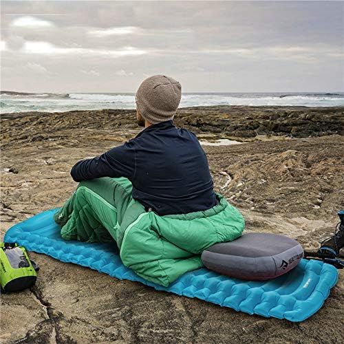  INVOKER Ultralight Inflatable Camping Sleeping Pad - Mat with Built-in Foot Pump, Lightweight Compact Air Mattress, Best Sleeping Pads for Backpacking Travel Hiking Beach, Fully In