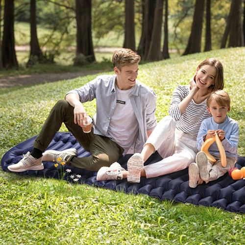  INVOKER Ultralight Inflatable Camping Sleeping Pad - Mat with Built-in Foot Pump, Lightweight Compact Air Mattress, Best Sleeping Pads for Backpacking Travel Hiking Beach, Fully In