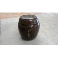 INWOL CERAMICS Korean Traditional Pottery Pot Jar Onggi Hangari Ceramics with Lid, 0.53 gal 2000ml 2L