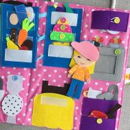 /INbyHandmade Handbag Doll House gift for girl toddler Quite Activity Montessori Toys Soft Baby Sensory Book Toy felt fabric Dollhouse