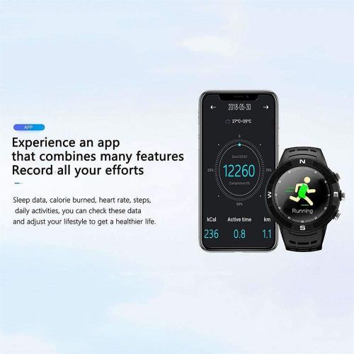  INorton Activity Tracker IP68 Waterproof Sport Smart Watch with GPS,Fitness Tracker Heart Rate&Sleep Monitor, Calories Counter,Message Call Reminder