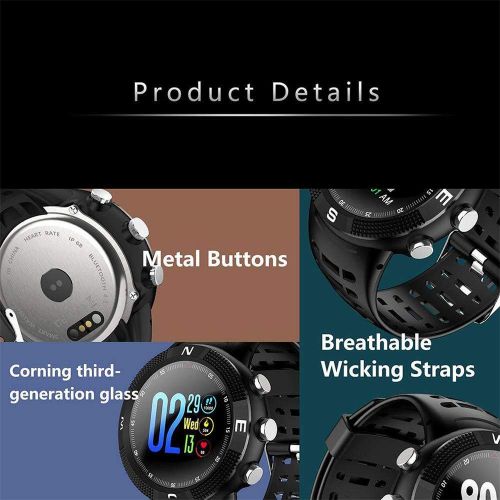  INorton Activity Tracker IP68 Waterproof Sport Smart Watch with GPS,Fitness Tracker Heart Rate&Sleep Monitor, Calories Counter,Message Call Reminder