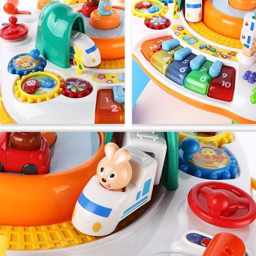  INvench Baby Activity Center Education Toy - High Speed Train Sit to Stand Activity Table for Baby Toddler 1 Year Old