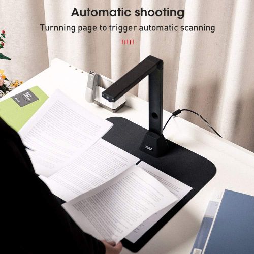  iOCHOW S5 Document Camera & Book Scanner : 22MP High Definition USB Portable Auto-Flatten & Deskew Tech Capture Size A3 Multi-Language OCR Doc Cam with SDK & Twain for Teachers Onl