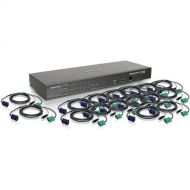 IOGEAR 16-Port PS/2 USB Combo KVM Switch Kit with Eighteen KVM Cables