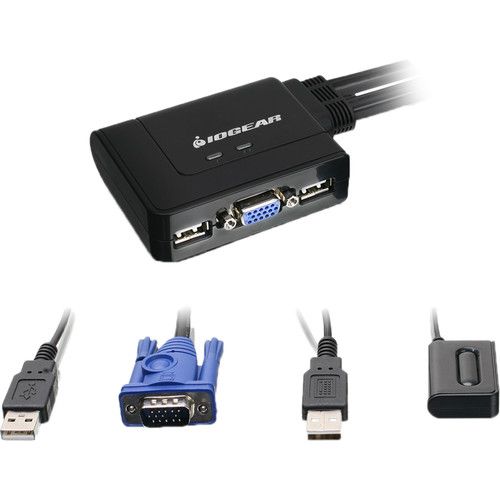  IOGEAR 2-Port VGA and DisplayPort KVM Switch Kit