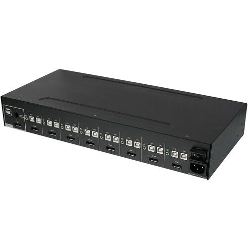  IOGEAR 8-Port Single-View DisplayPort/HDMI Secure KVM Switch Kit with Audio and CAC Support (TAA Compliant)