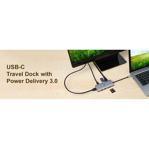  IOGEAR USB 3.1 Gen 1 Type-C Travel Dock with Power Delivery 3.0