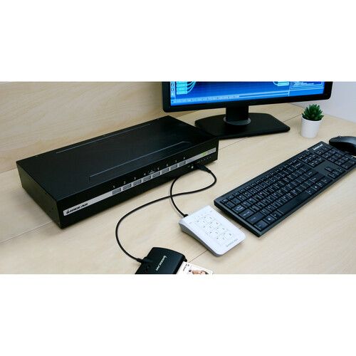  IOGEAR DisplayPort 8-Port Dual-View Secure KVM with CAC