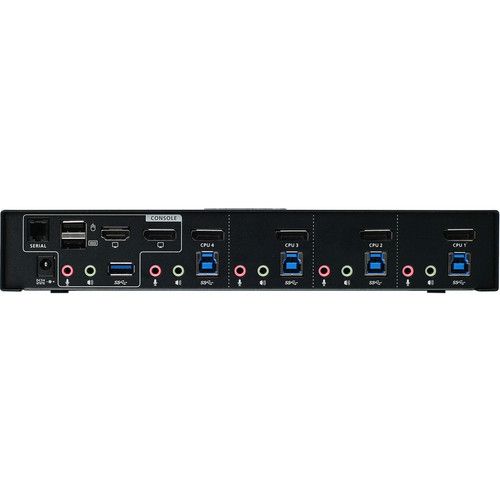  IOGEAR 4-Port 4K DisplayPort KVMP Switch with Dual Video Out & RS-232