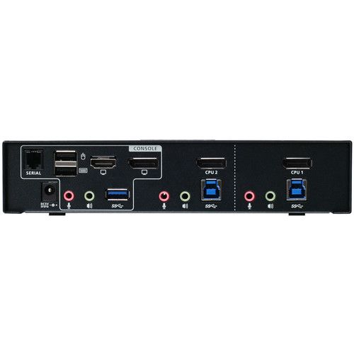  IOGEAR 2-Port 4K DisplayPort KVMP Switch with Dual Video Out & RS-232