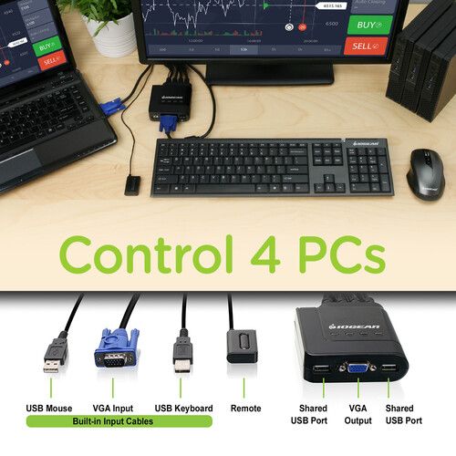  IOGEAR 4-Port USB Cable KVM Switch