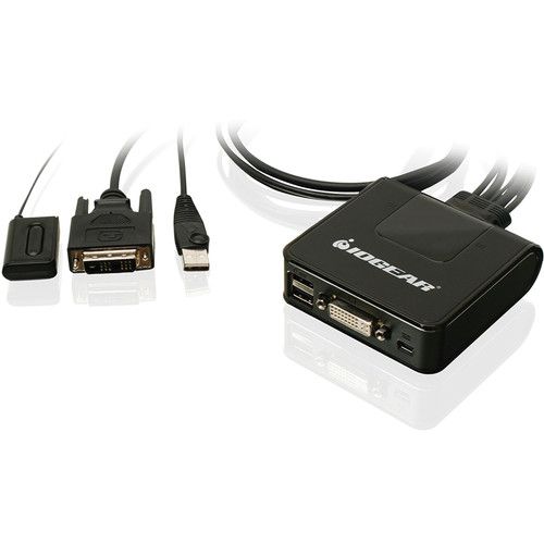  IOGEAR 2-Port USB DVI Cable KVM Switch