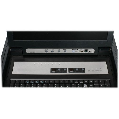  IOGEAR 8-Port LCD Combo KVM Switch with USB KVM Cables (1 RU)