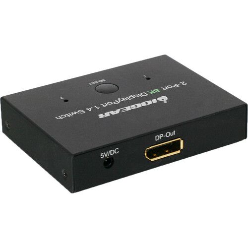  IOGEAR 2-Port DisplayPort 1.4 Switch