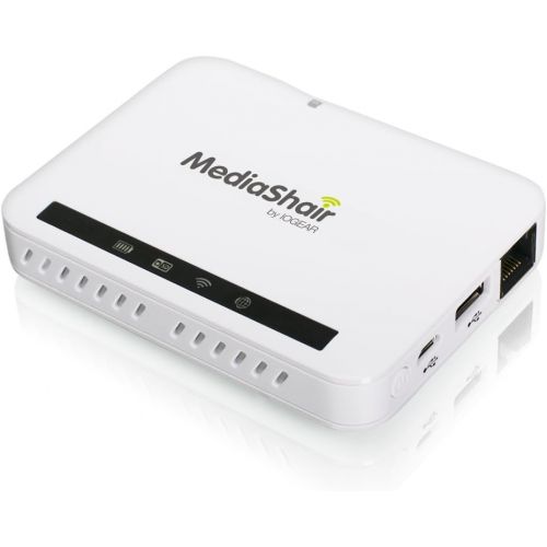  IOGEAR GWFRSDU2 MediaShair 2 Wireless Media Hub, Travel Router, SD Card Reader, USB Reader and Power Station with Built in Wi-Fi Network