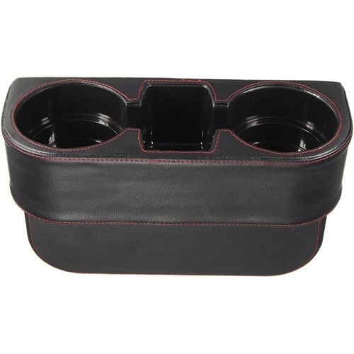  Iokone Coin Side Pocket Console Side Pocket Leather Cover Car Cup Holder Auto Front Seat Organizer Cell Mobile Phone Holder