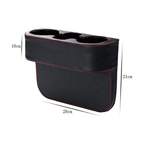  Iokone Coin Side Pocket Console Side Pocket Leather Cover Car Cup Holder Auto Front Seat Organizer Cell Mobile Phone Holder